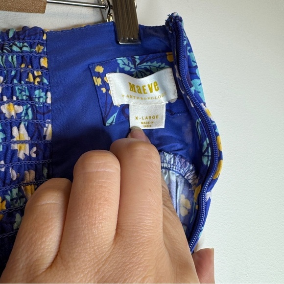 Maeve Blue Floral Skirt Set Size XL - Picture 6 of 9